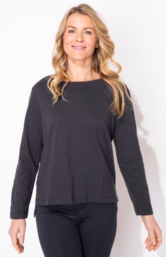 Habitat 10025 Escape Slub Boxy Tee-Black