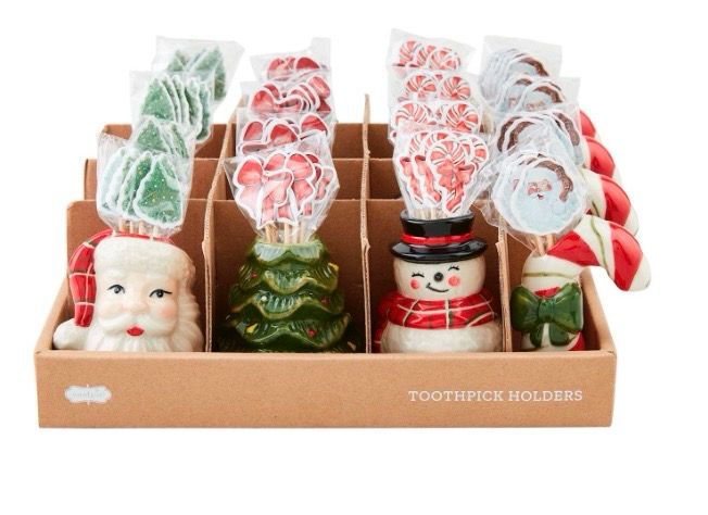 MudPie 40430017 Christmas Toothpick Holders