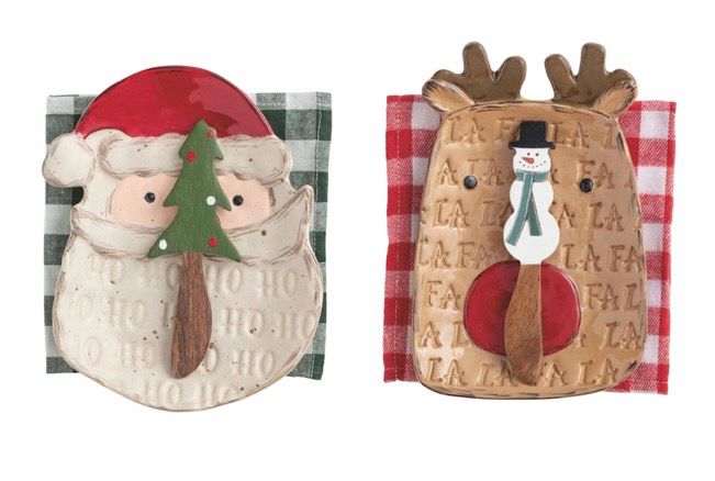 MudPie 41720013 Christmas App Tray/Towel Sets