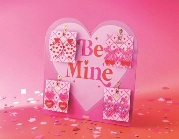 MudPie 81430060 Valentine Acrylic Earrings
