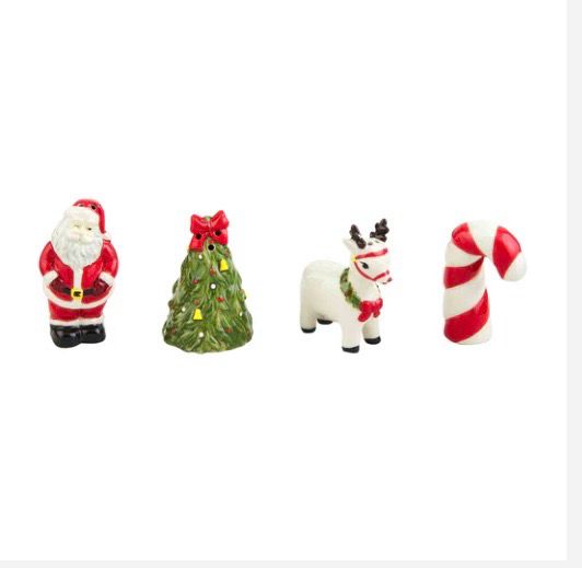 MudPie 40250129 Vintage Christmas Salt &amp; Pepper 