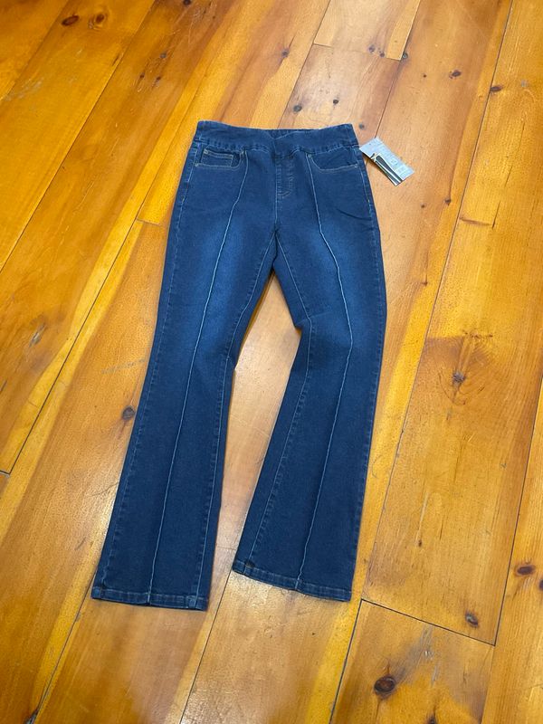 Slimsation M34707PM Pintuck FlareLeg Jean W/pocket