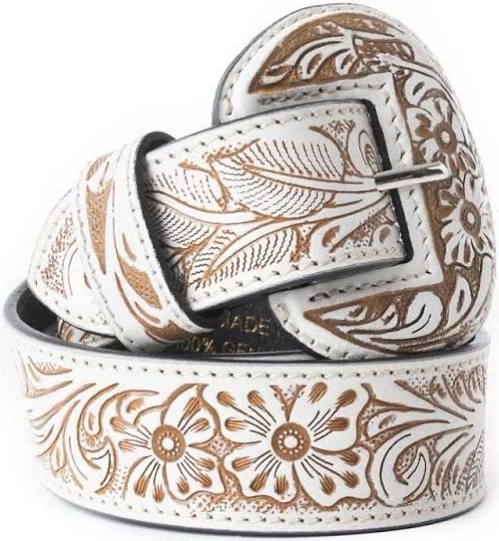 Myra  Talon High Leather Belt Tooled  