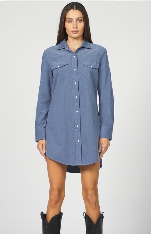 Dear John DDR5327VII Rory Cord Pearl Snap Dress