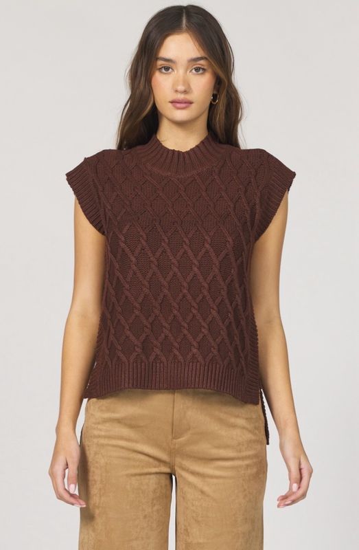 Dear John DSW3054CIO Briana SLVLS Sweater-cappucci