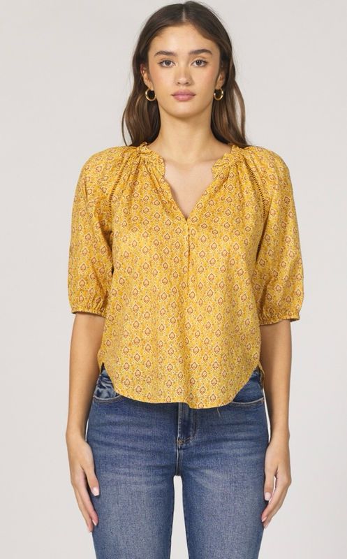 Dear John DSH1433M9MGC Costa blouse-Marigold