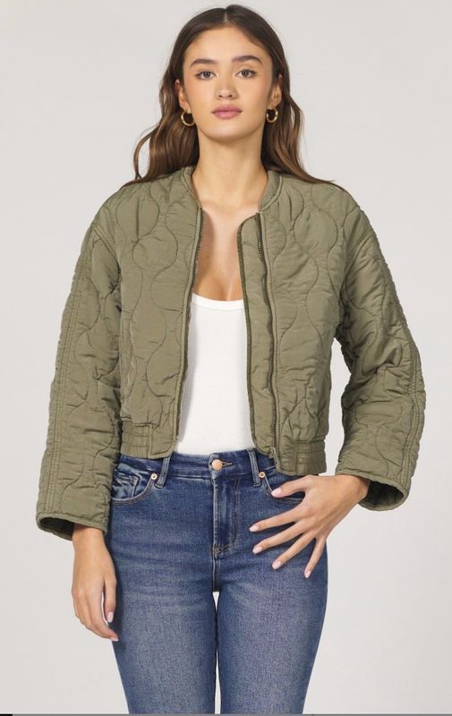Dear John DFJ8024VTR Maverick Quilted Jacket-Olive