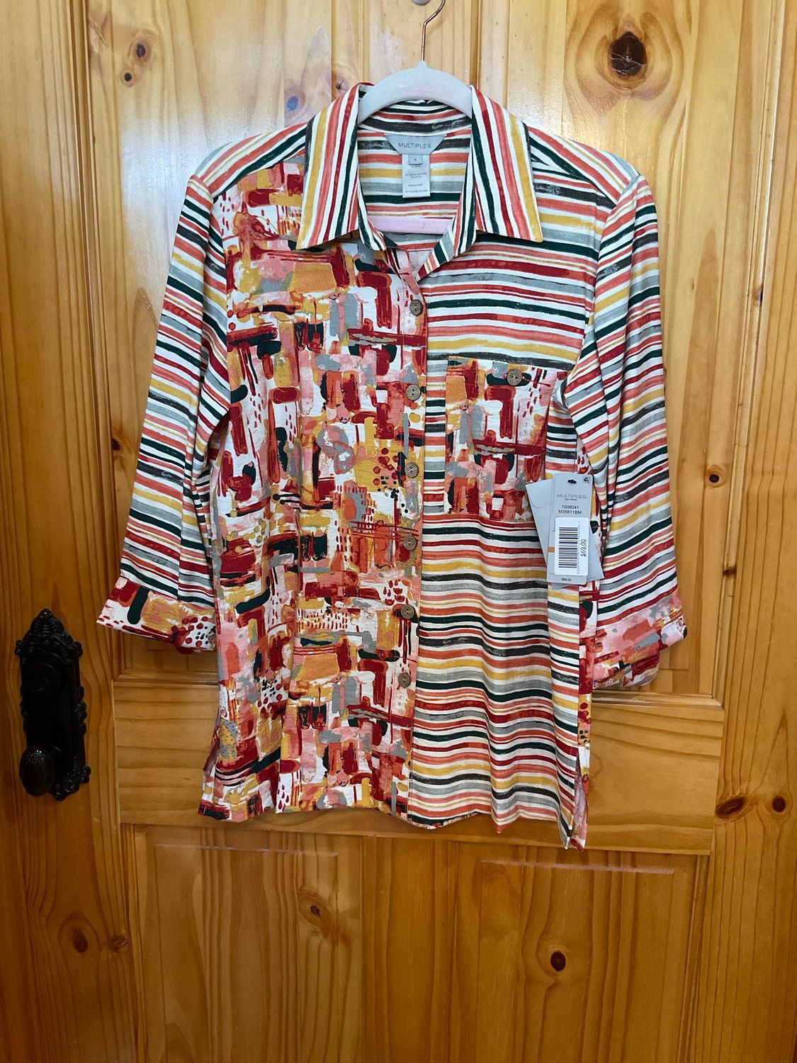 Multiples M35611BM Turn up Cuff Button shirt