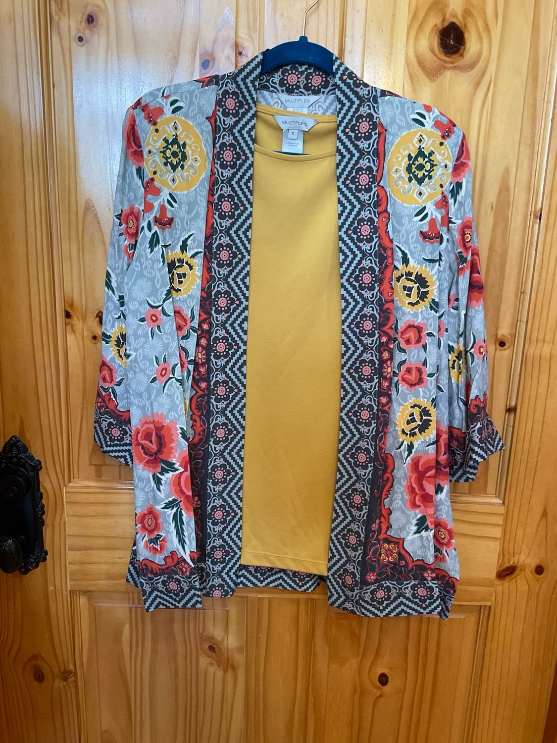 Multiples M35602JM 3/4 slv Open Front Jacket