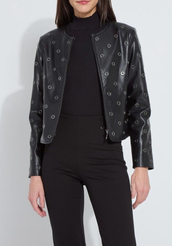 Lysse 24-3678-M8 Geneva VeganLeather Jacket/BLK