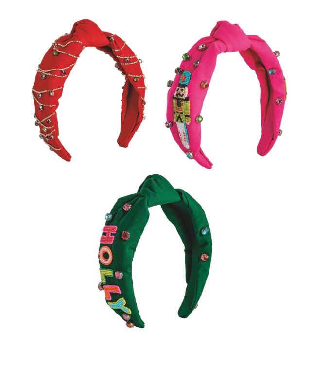 MudPie 80160065 Holiday Beaded Headband