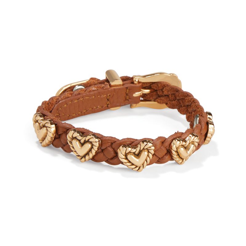Brighton 07476A Roped Heart Braid Bandit Bracelet-Luggage