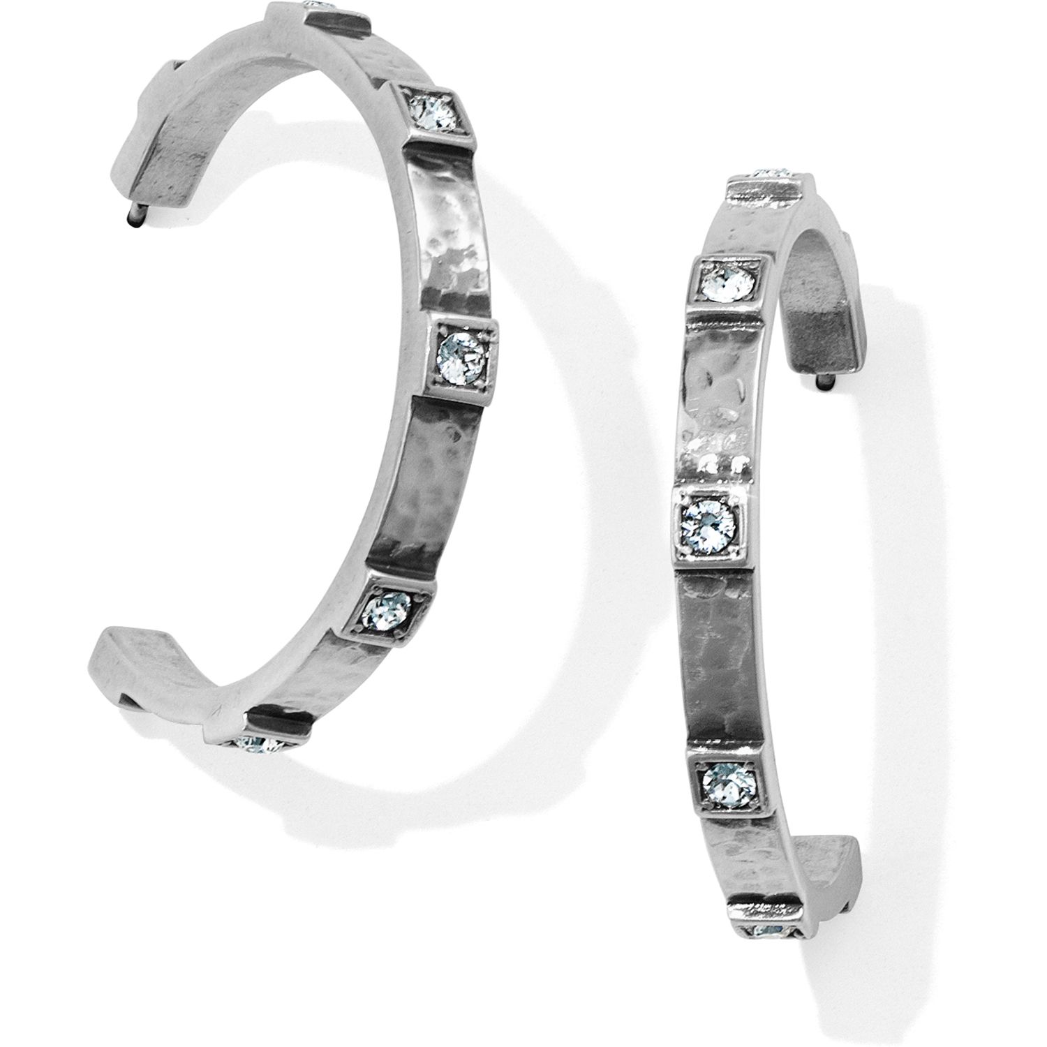 Brighton JA3901 Meridian Zenith Station Hoop Earrings-Silver