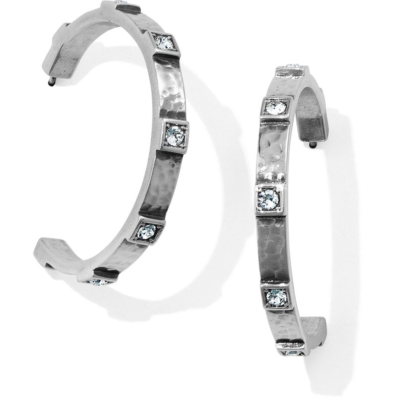 Brighton JA3901 Meridian Zenith Station Hoop Earrings-Silver