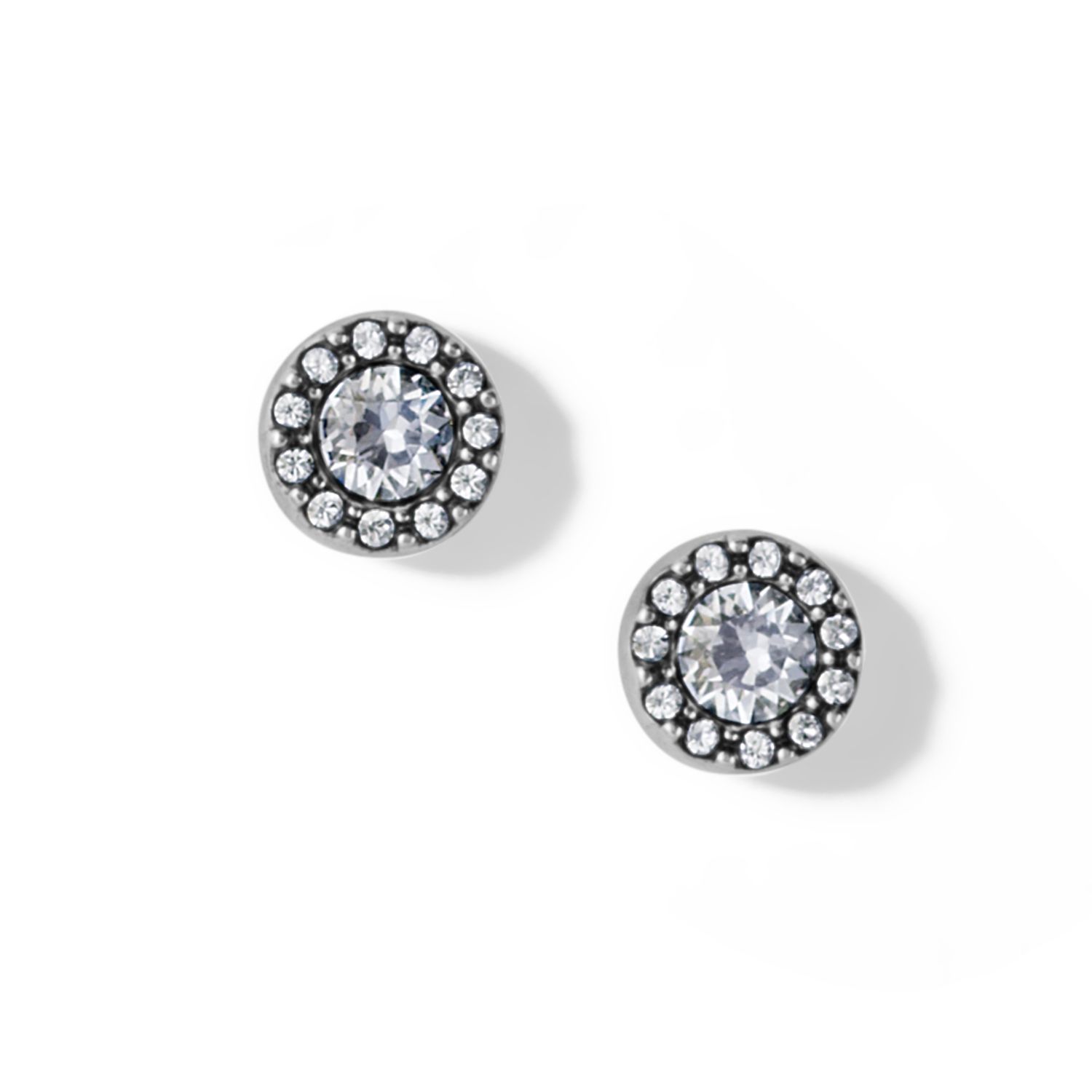 Brighton JA8261 	Illumina Solitaire Post Earrings-Silver