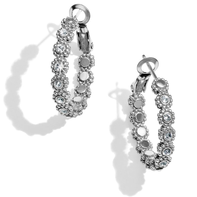 Brighton JA5351 	Twinkle Splendor Small Hoop Earrings-Silver