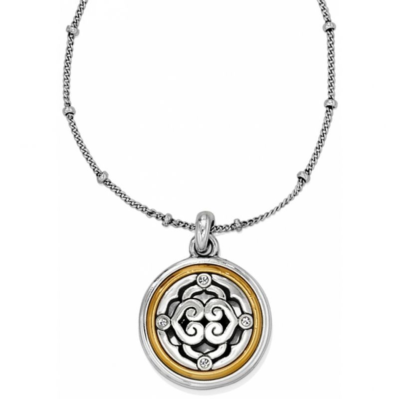 Brighton JL0472 Intrigue Small Necklace-Silver/Gold