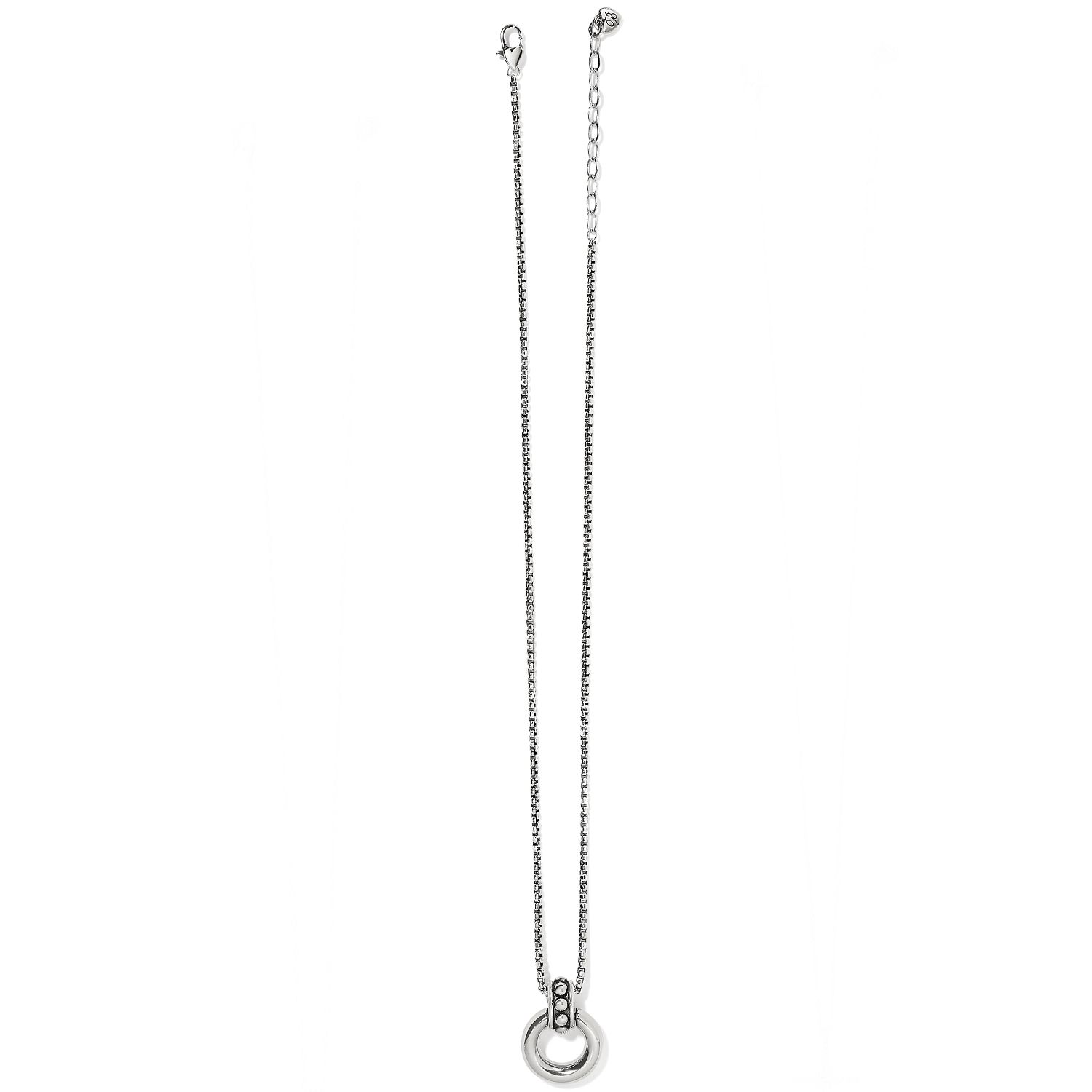 Brighton JM7417 Pretty Tough Stud Ring Necklace-Silver