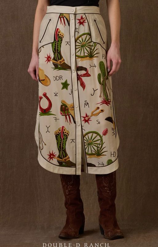 Double D S1830 Atomic Ranch A-Line Skirt