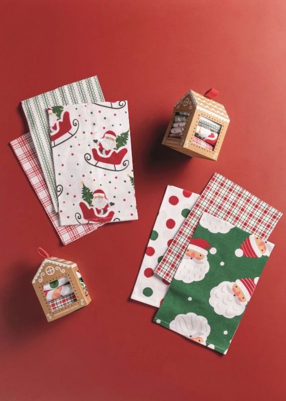 MudPie 42170246 Gingerbread House Towel Sets