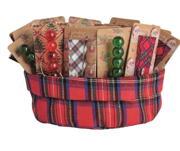 MudPie 46300286 Tartan &amp; Bauble Spreaders