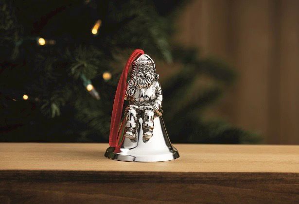 MudPie 40030552 Metal Santa Bell