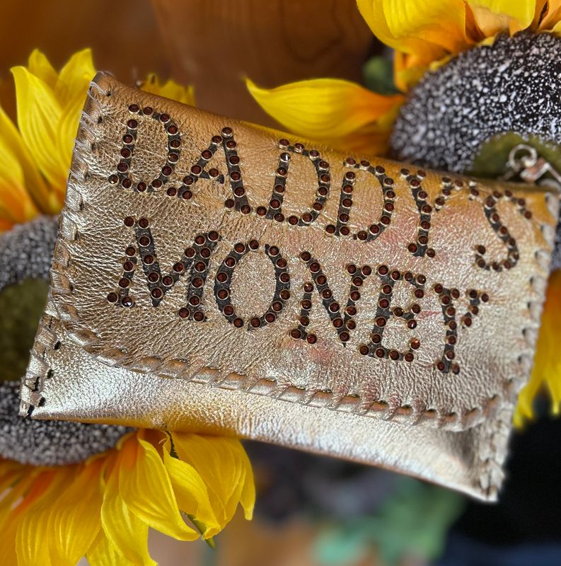 KurtMen 2419 Petite Fold Over Clutch-Daddy’s Money Gold Metallic