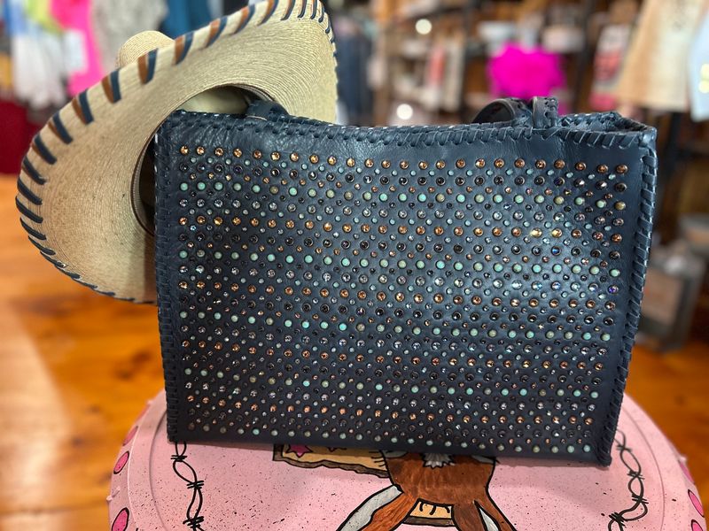 KurtMen 2219 Horizontal Wide Box Tote-Navy