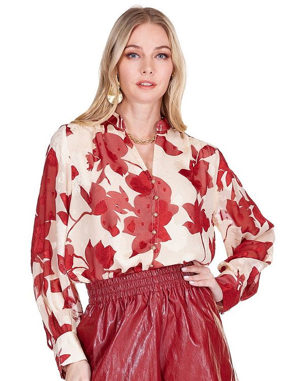 Joy Joy 74G4920 Front Split Buttons Top-Autumn