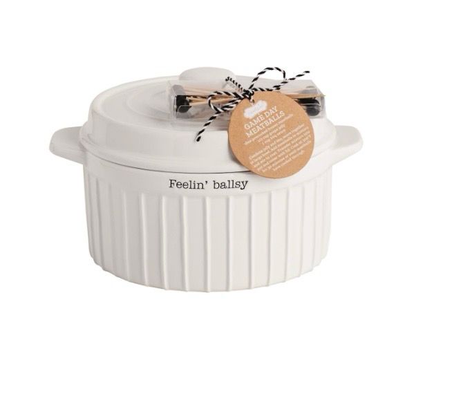 MudPie 48010163 Meatball Dish &amp; Toothpick Set 