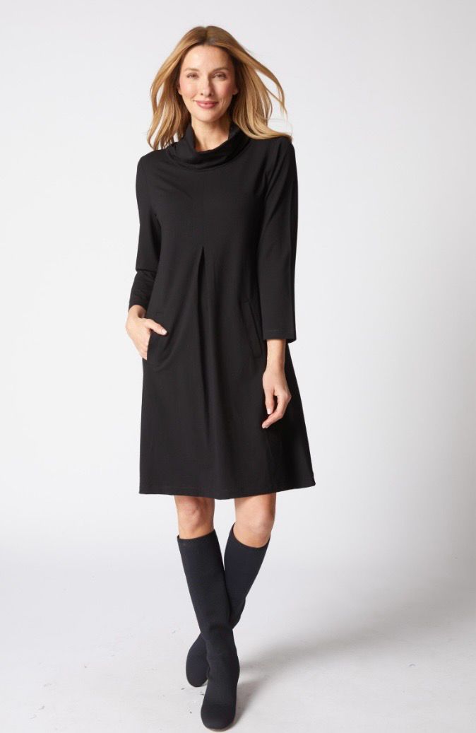 Habitat 55980 Core Travel Pleat Front Dress-BK