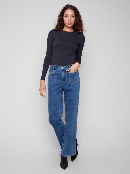 Charlie B C5687/431A Flare Leg Stretch Denim