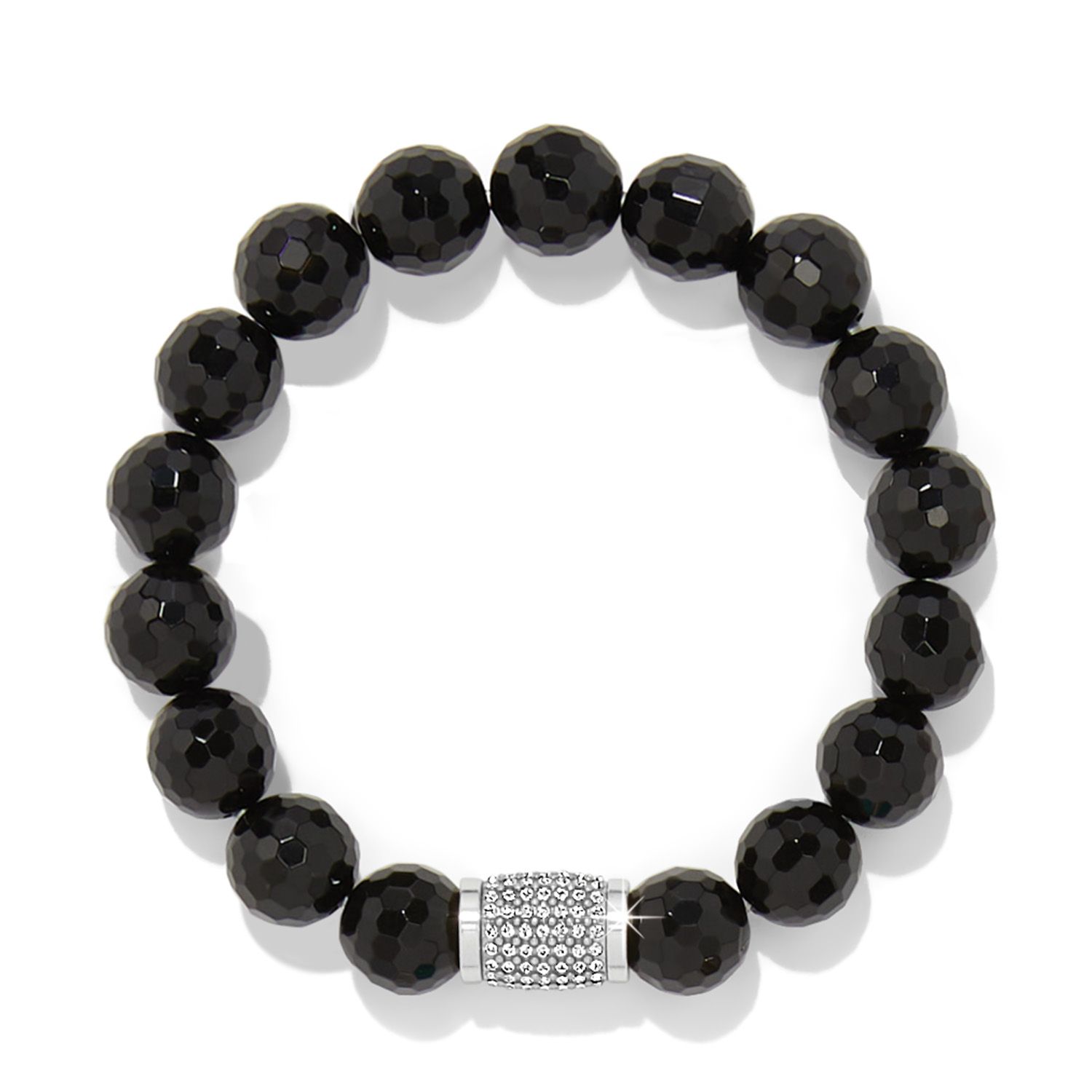 Brighton JF0372 Meridian Solis Black Bead Stretch Bracelet