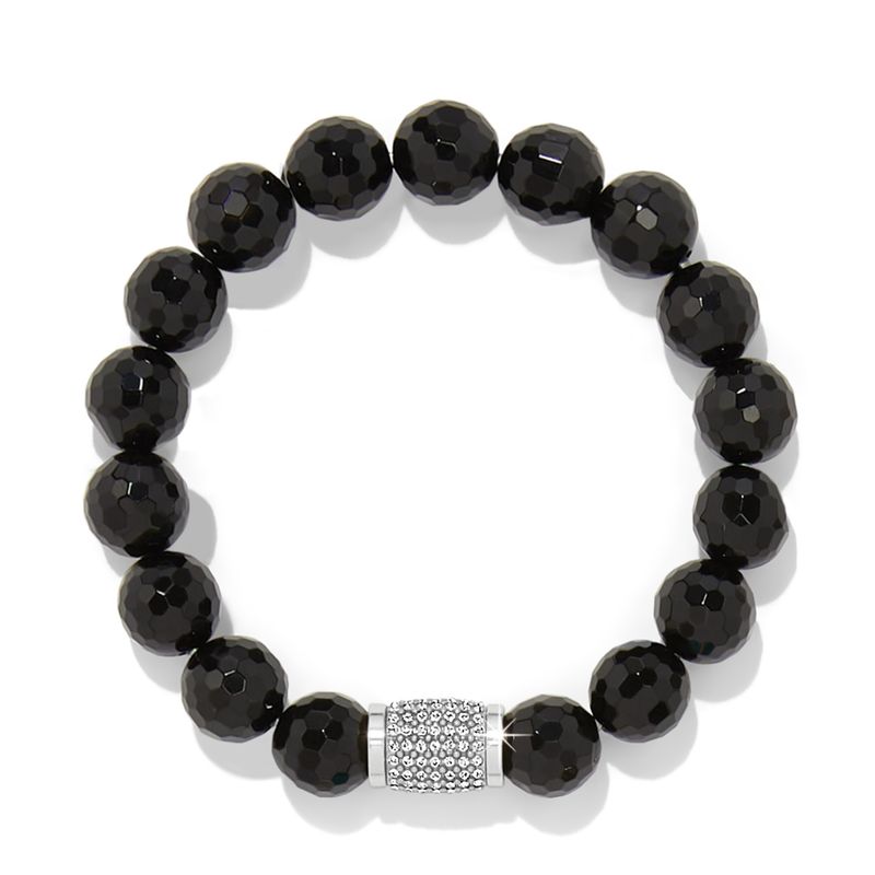 Brighton JF0372 Meridian Solis Black Bead Stretch Bracelet