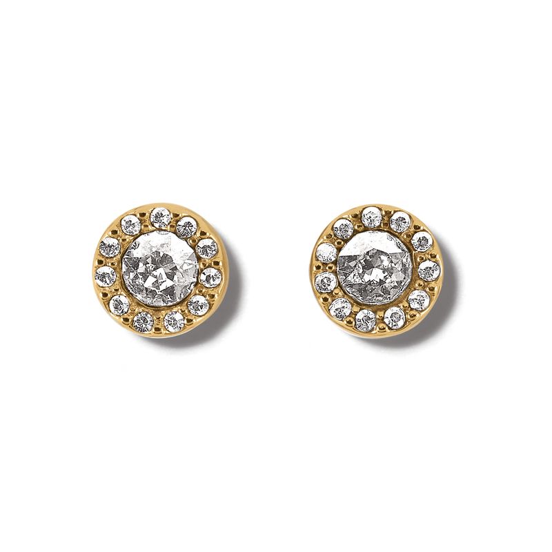 Brighton JA8262 Illumina Solitaire Post Earrings-Gold