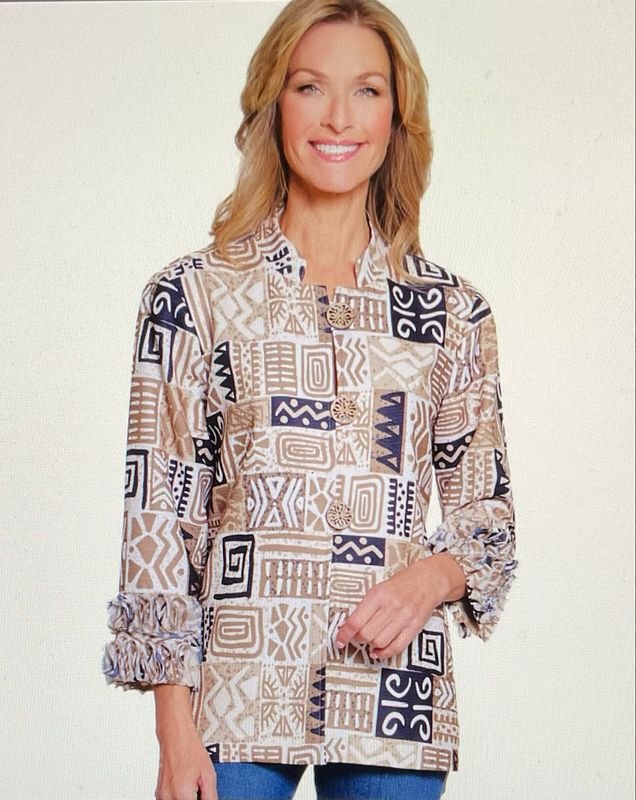 Multiples M35310JM Stand Collar/ButtonLined Jacket