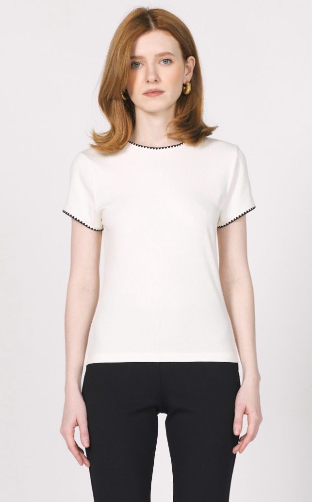 Another LoveVCKN1808VIC Zuma Trim Detail Tee-Cream