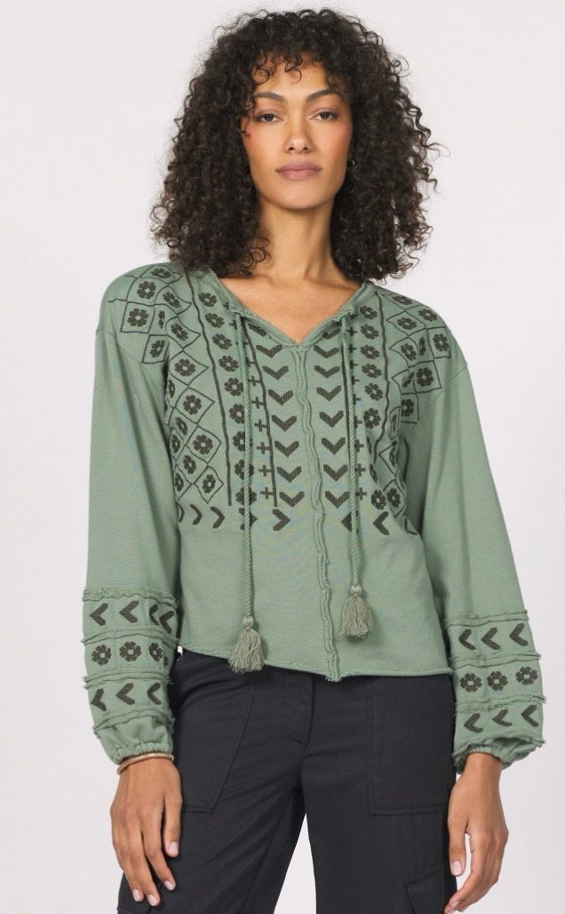 Another Love VCKN1822SGN Gilly Top-Slate Green