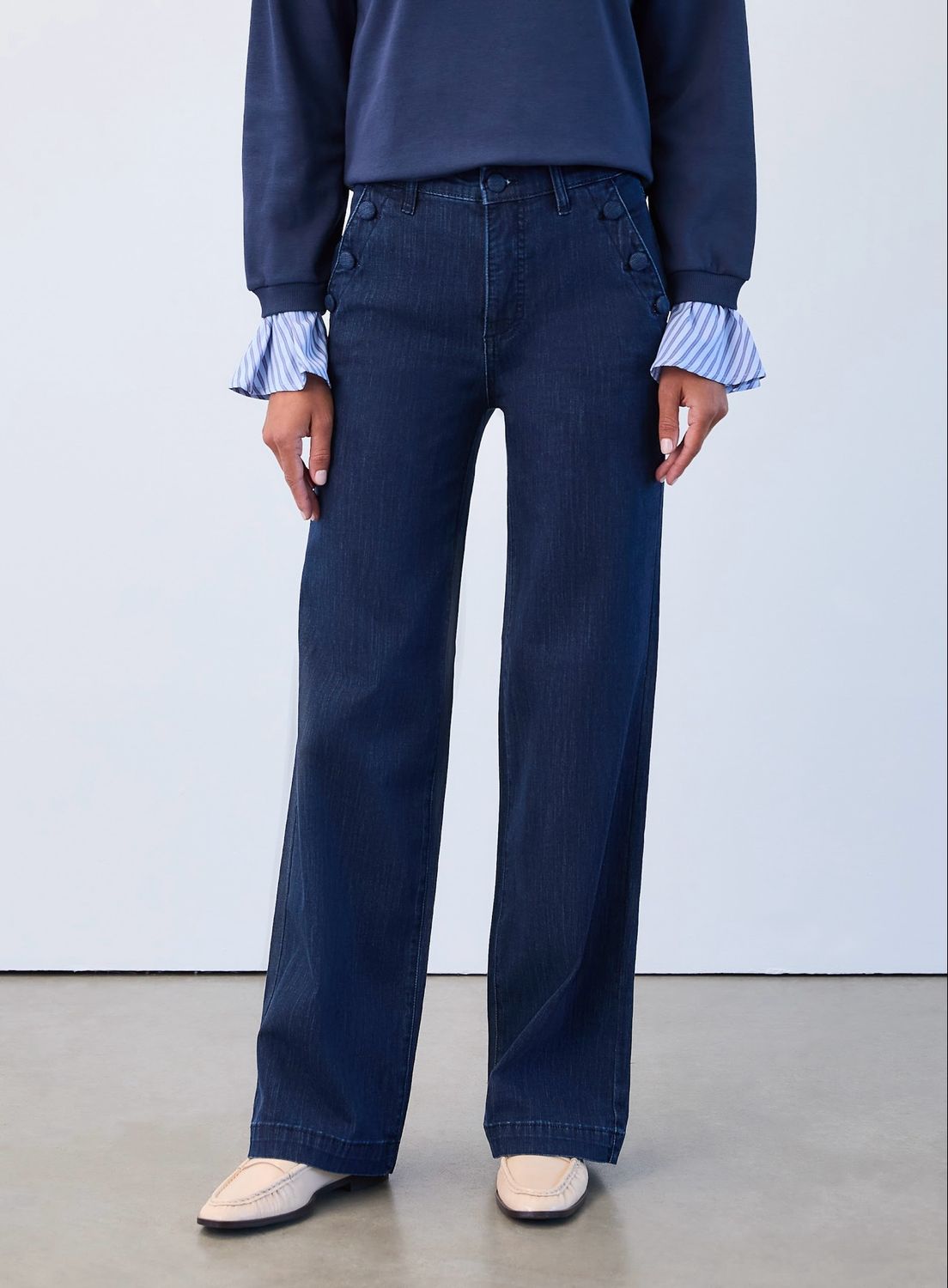 FDJ 6786370 Suzanne Wide Trouser Jean-DK Blue