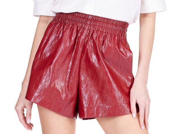 Joy Joy 74Q4910-L Vegan Leather Short-Wine