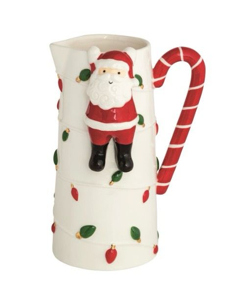 MudPie 45500187 Hanging Santa Pitcher