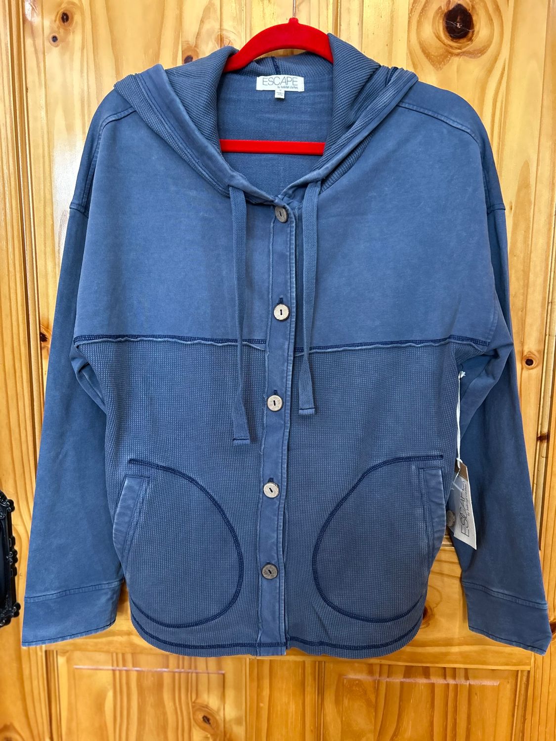 Habitat/Escape 26535 WaffleKnit Hoodie-Denim