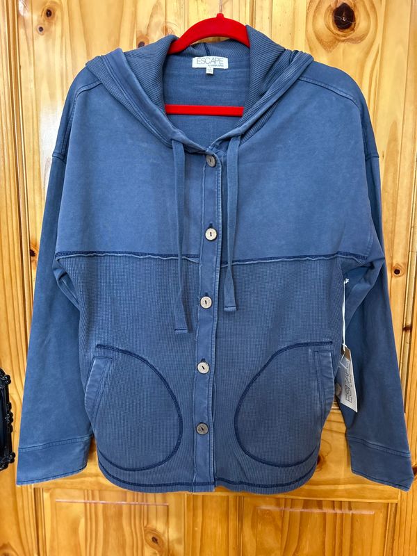 Habitat/Escape 26535 WaffleKnit Hoodie-Denim