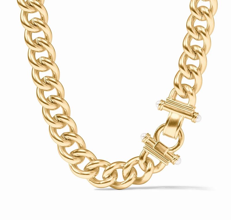 Julie Vos N572GPL00 Dolce Link Necklace- Pearl O/S