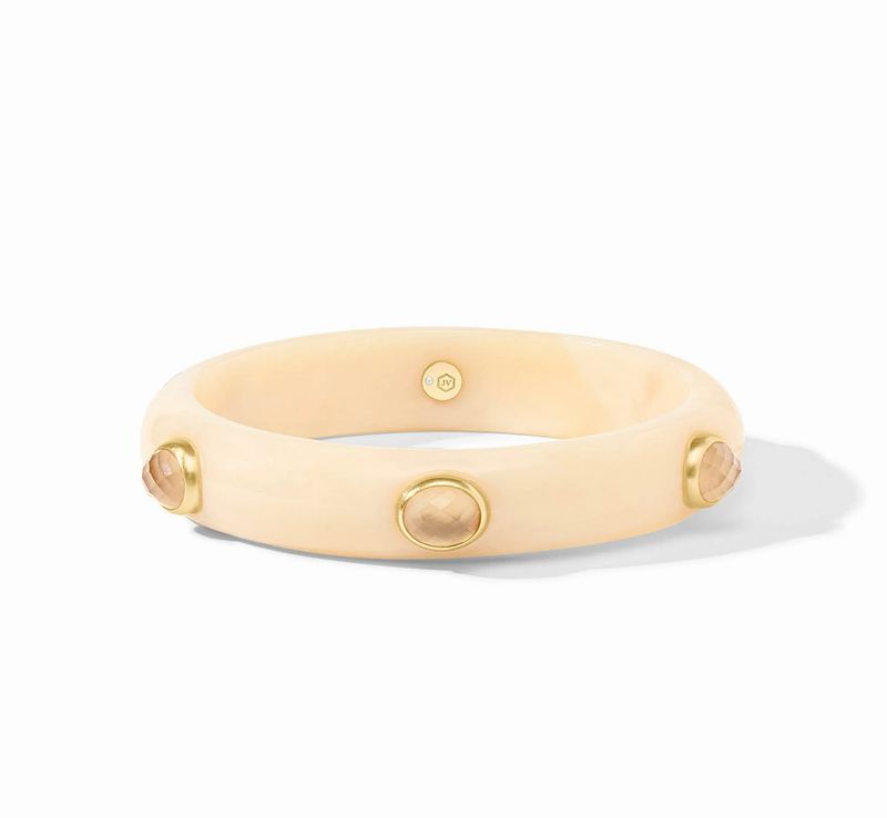 Julie Vos BG324GAIV Carnaby Stone Bangle-Ivory