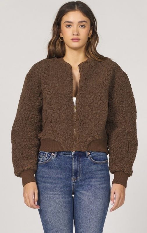 Dear John DFJ8011TSW Felicia Sherpa Jacket-Walnut