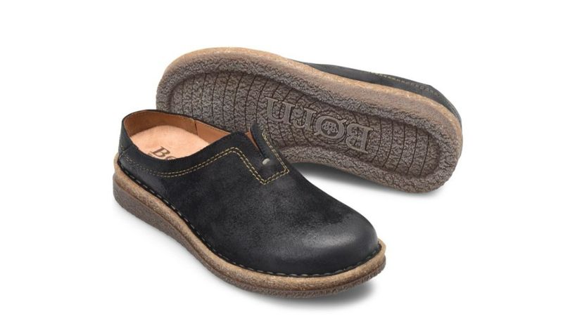 Born BR0044609 Seana Clog-Black Distressed