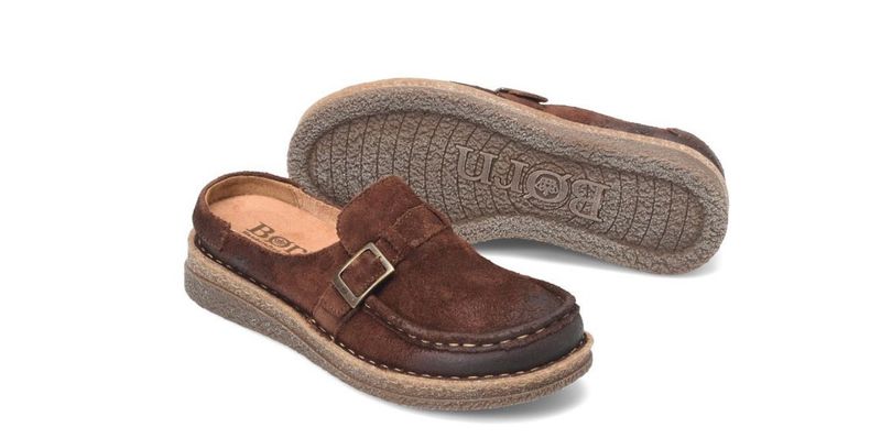 Born BR0079752 Cory Clog-Dark Brown