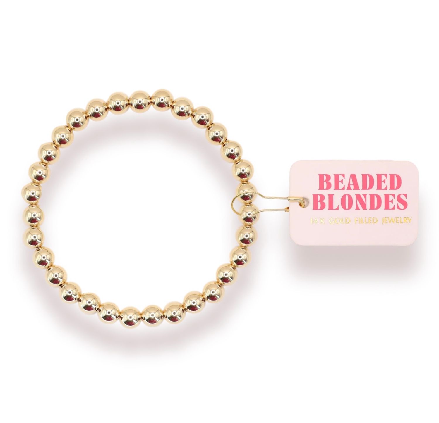 Beaded Blondes Gold Beaded Bracelets -6.75&quot;