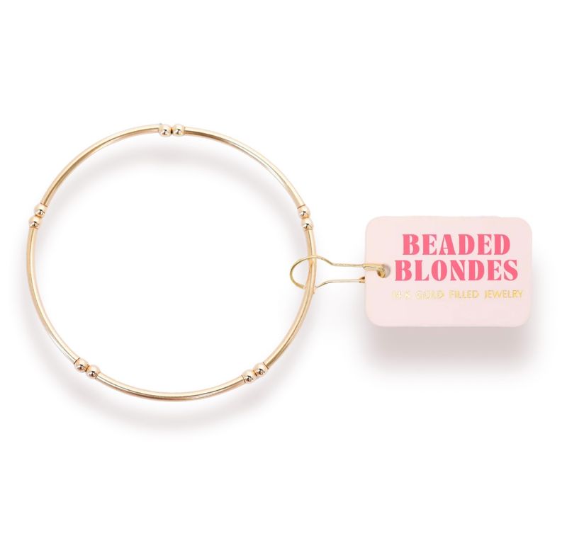 Beaded Blondes Mollie Bar Bracelet Extended 7.25&quot;